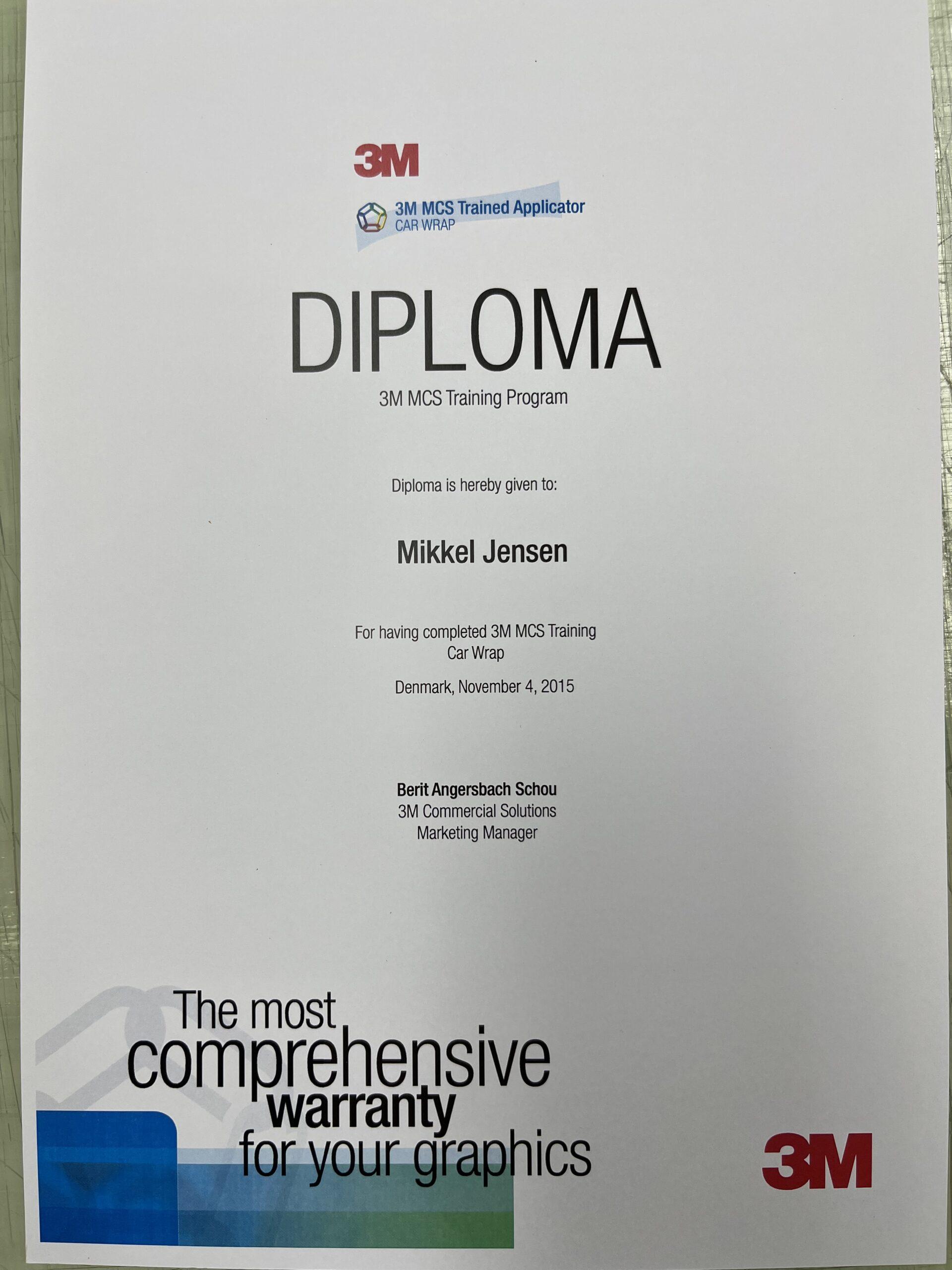 Diploma 3M MCS Training Program